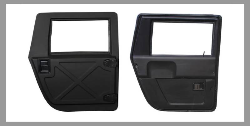 What material are AVA Premium Humvee Doors made of?