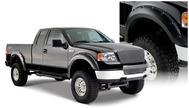 Bushwacker Fender Flares,Ford / Lincoln (2004-08) F-150 (2006-08) Mark LT Fender Flare Set of 4 (Pocket Style) Questions & Answers