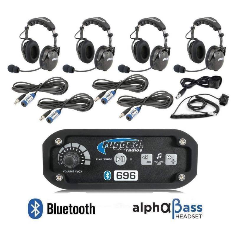 Rugged Radios RRP696 4 Person Bluetooth Intercom System with Behind the Head (BTH) Headsets Questions & Answers