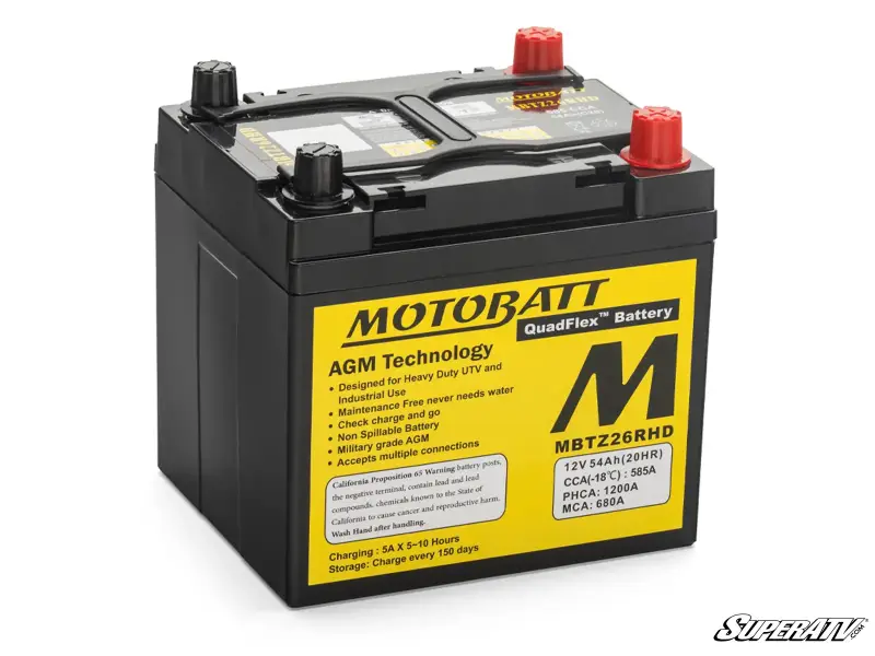 SuperATV Motobatt Battery Replacement for Polaris (2006-24) RZR (OEM# 4014132-P) Questions & Answers